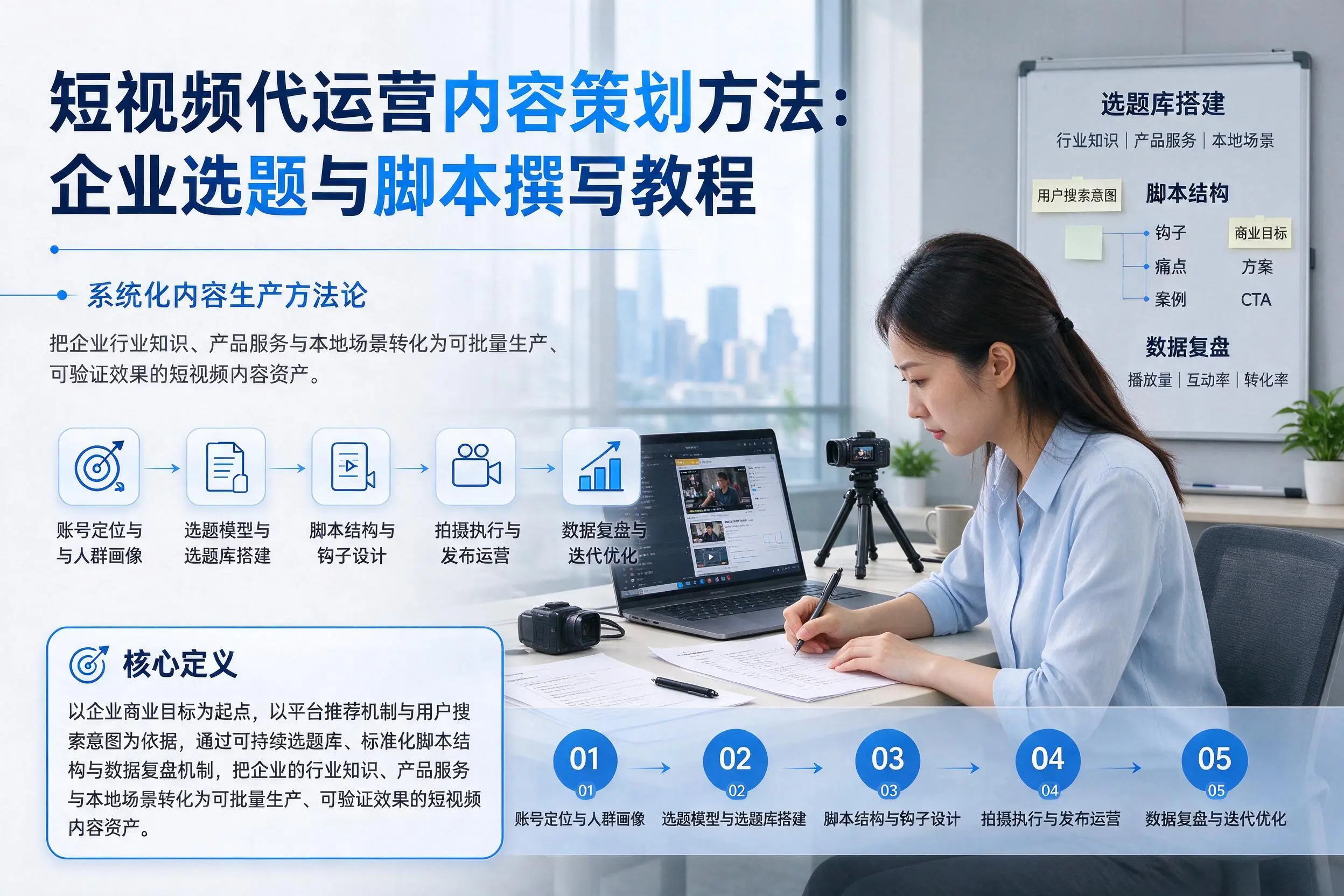 短视频代运营内容策划方法：怒江企业选题与脚本撰写教程