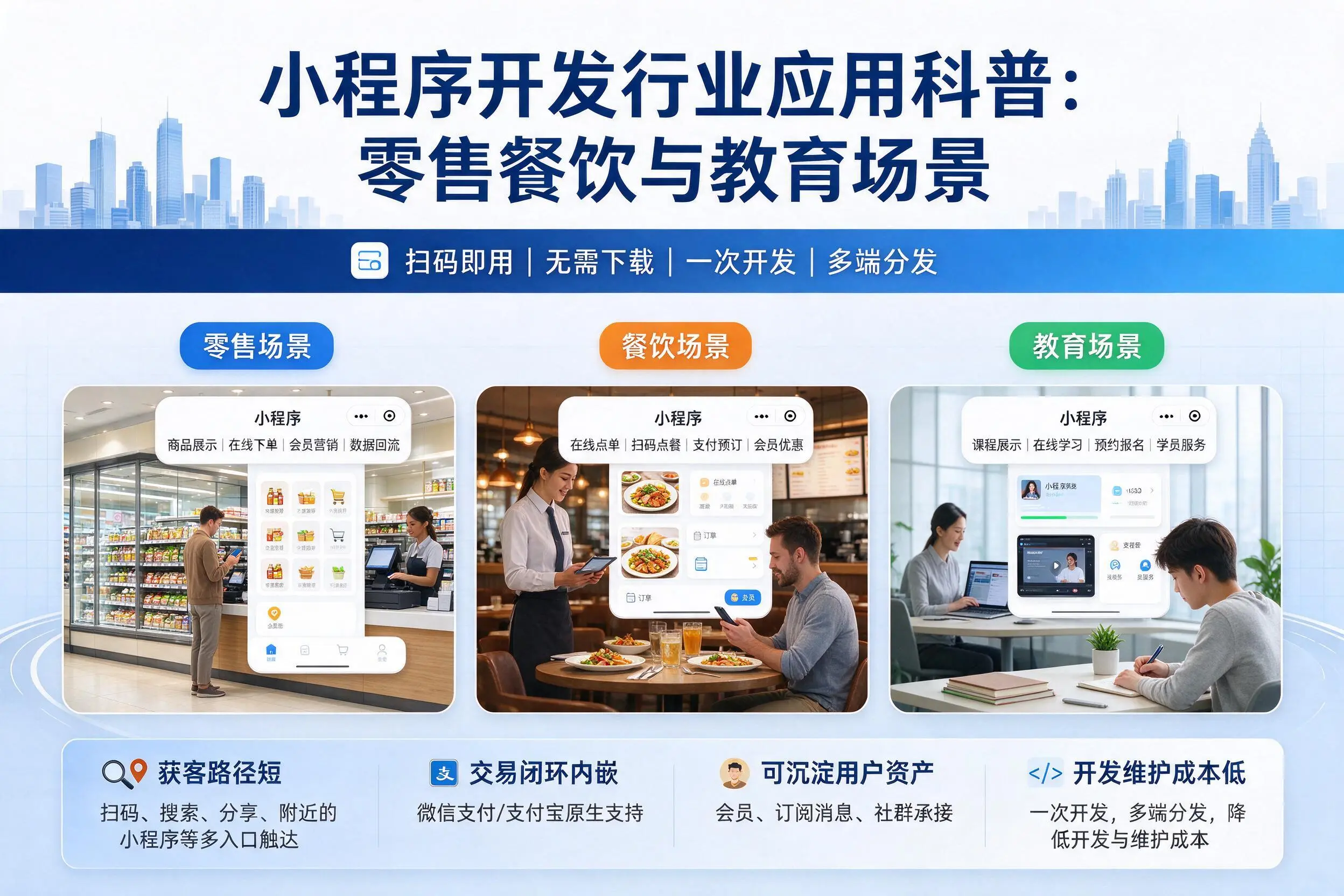 怒江小程序开发行业应用科普：零售餐饮与教育场景