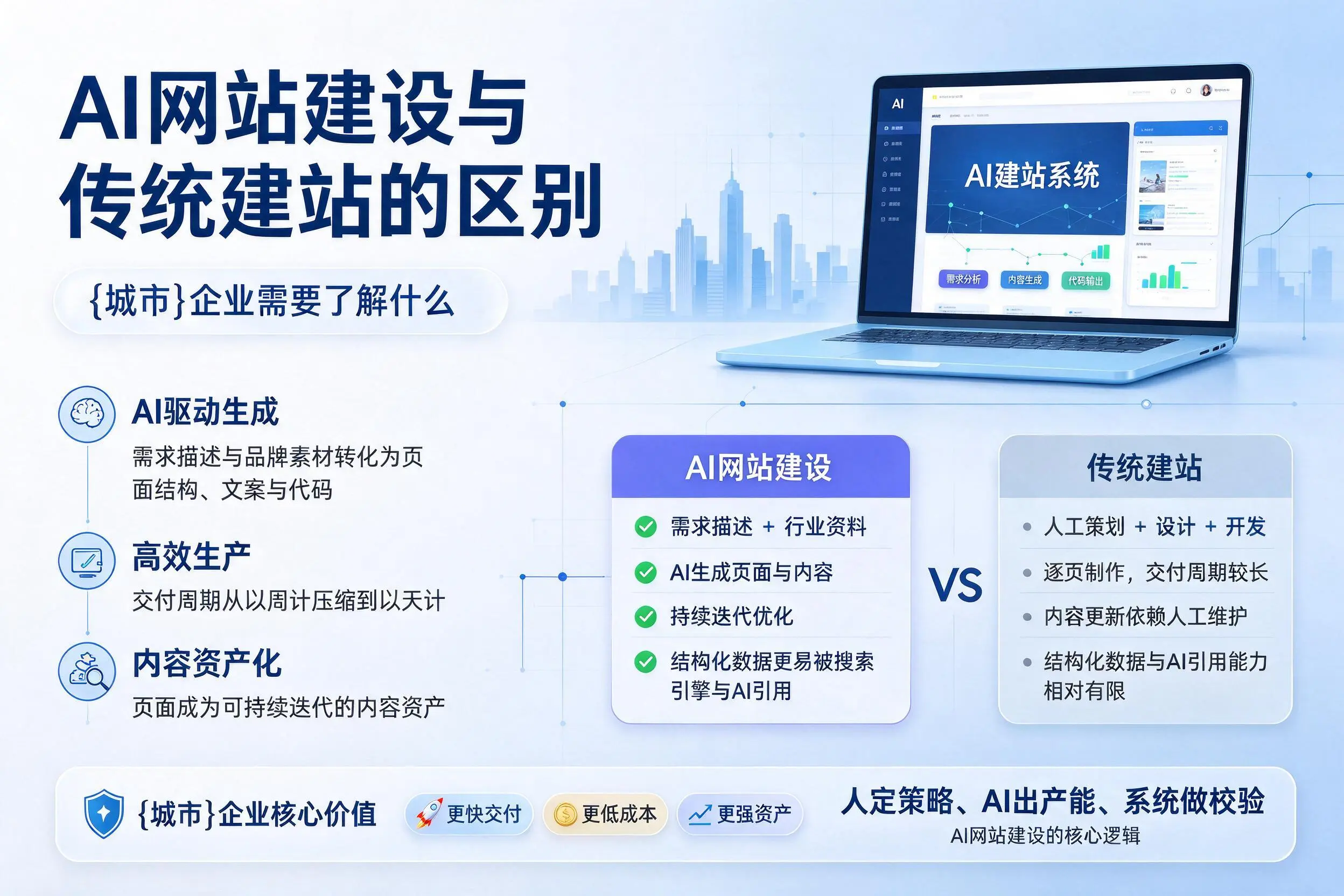 AI网站建设与传统建站的区别,怒江企业需要了解什么