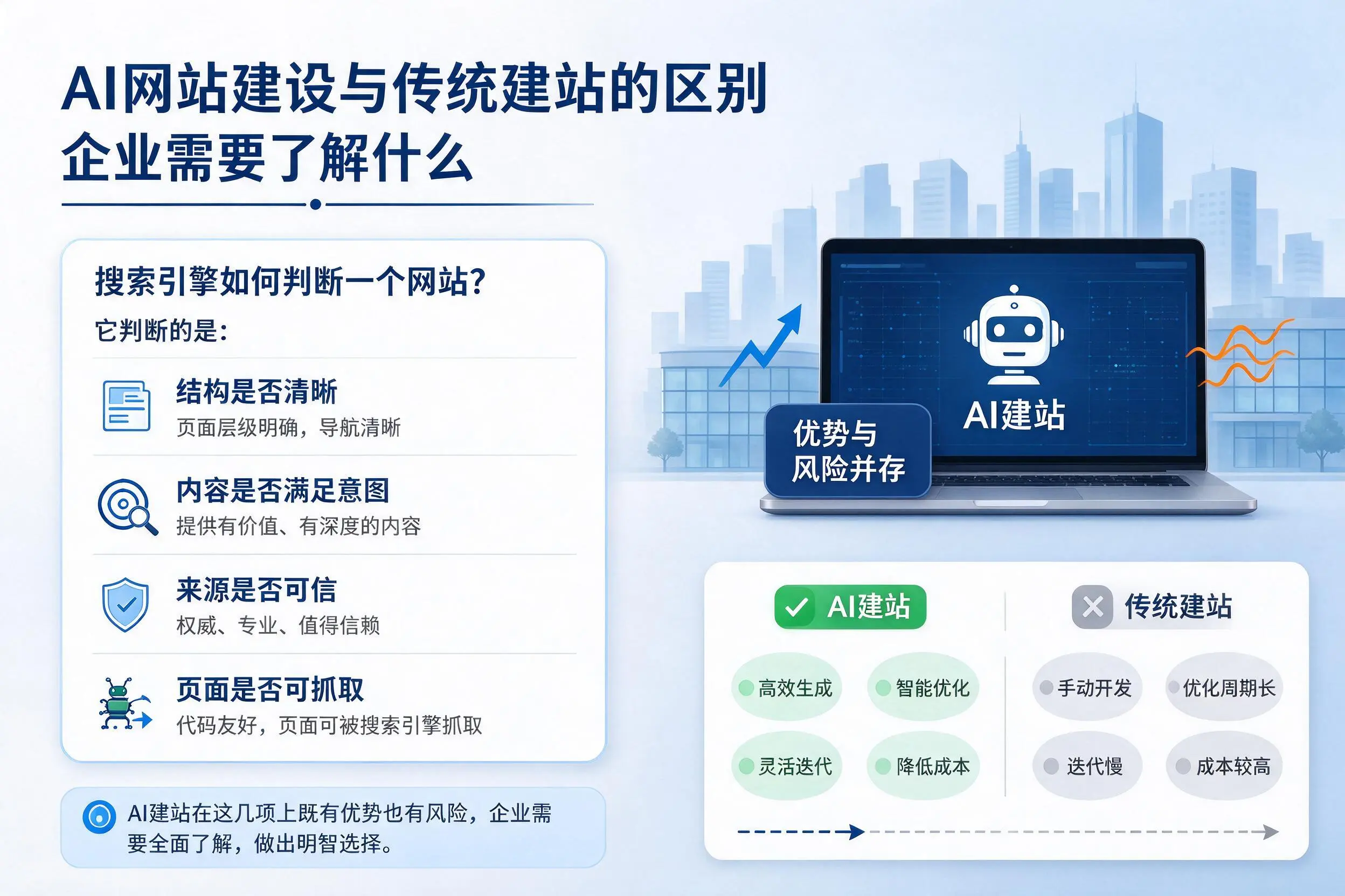 AI网站建设与传统建站的区别,怒江企业需要了解什么