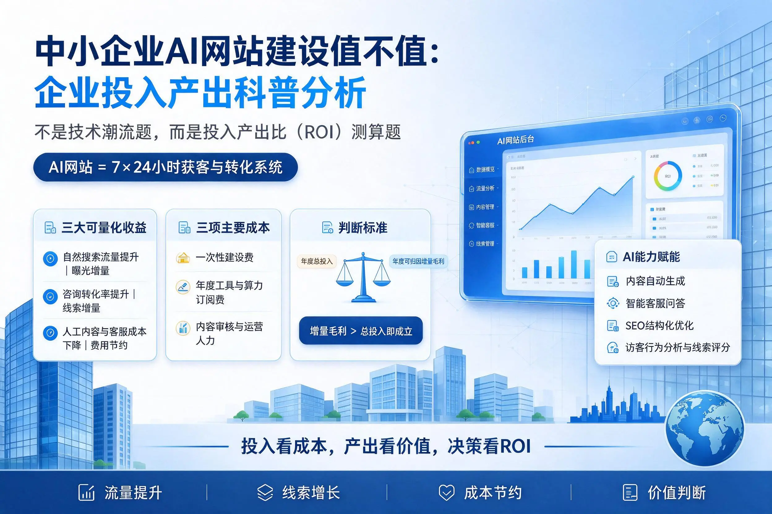 中小企业AI网站建设值不值:怒江企业投入产出科普分析