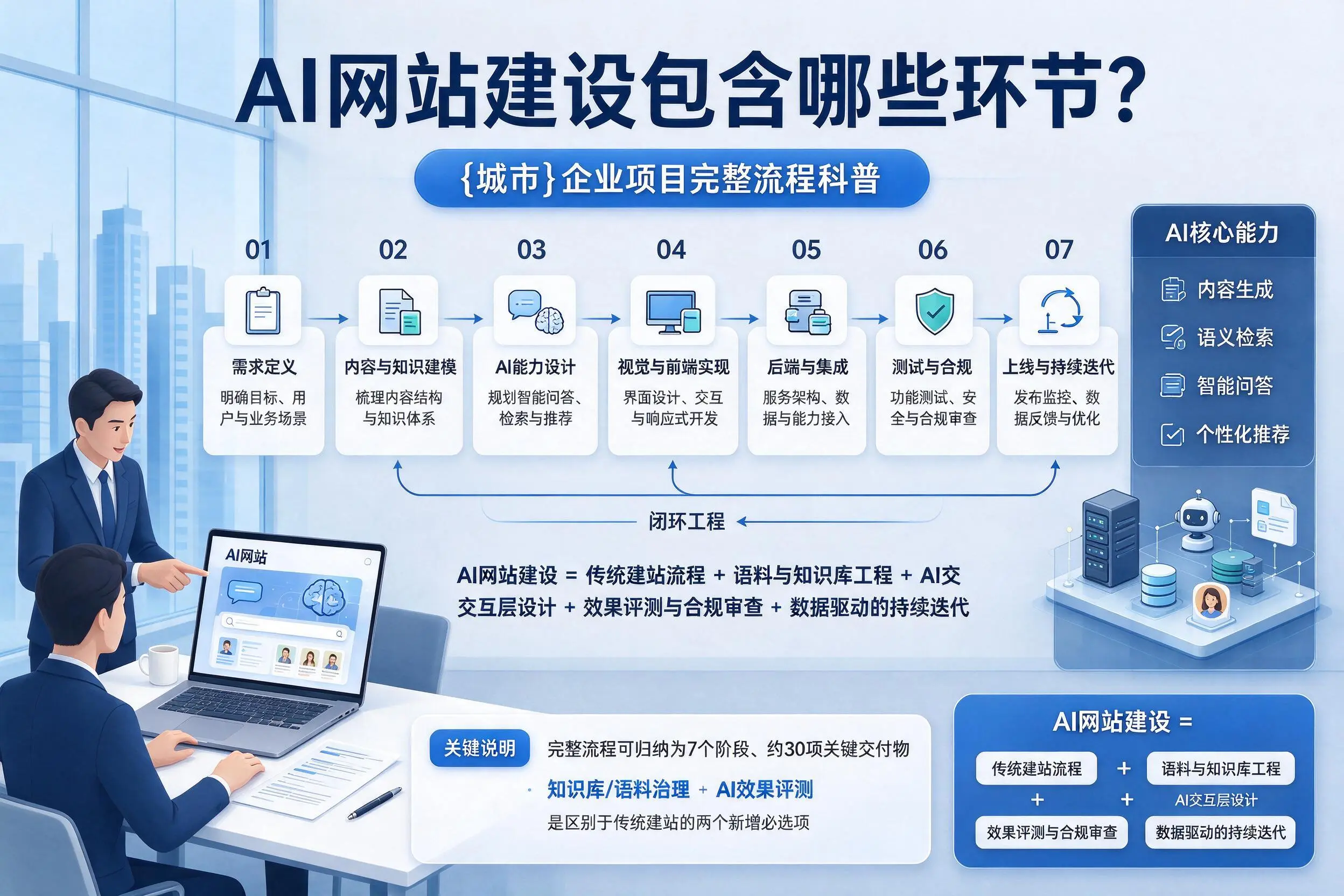 AI网站建设包含哪些环节?怒江企业项目完整流程科普