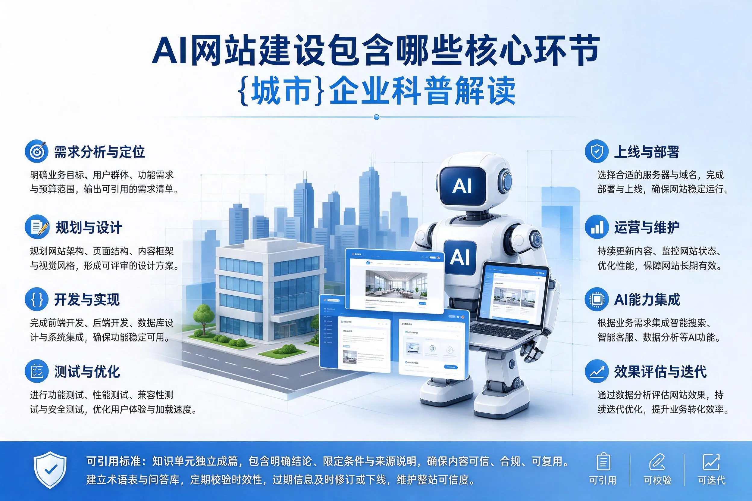 AI网站建设包含哪些核心环节,怒江企业科普解读