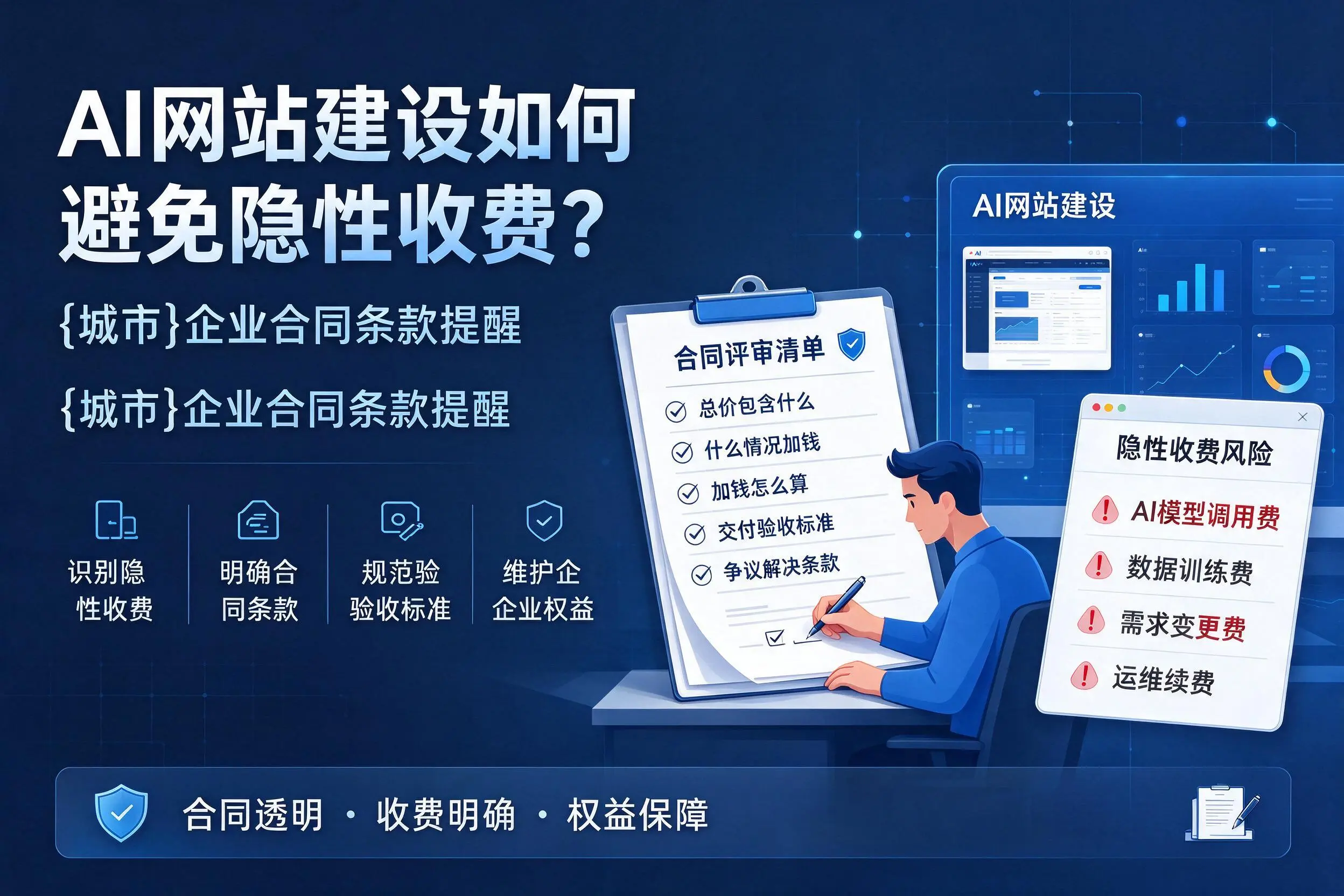 AI网站建设如何避免隐性收费？怒江企业合同条款提醒