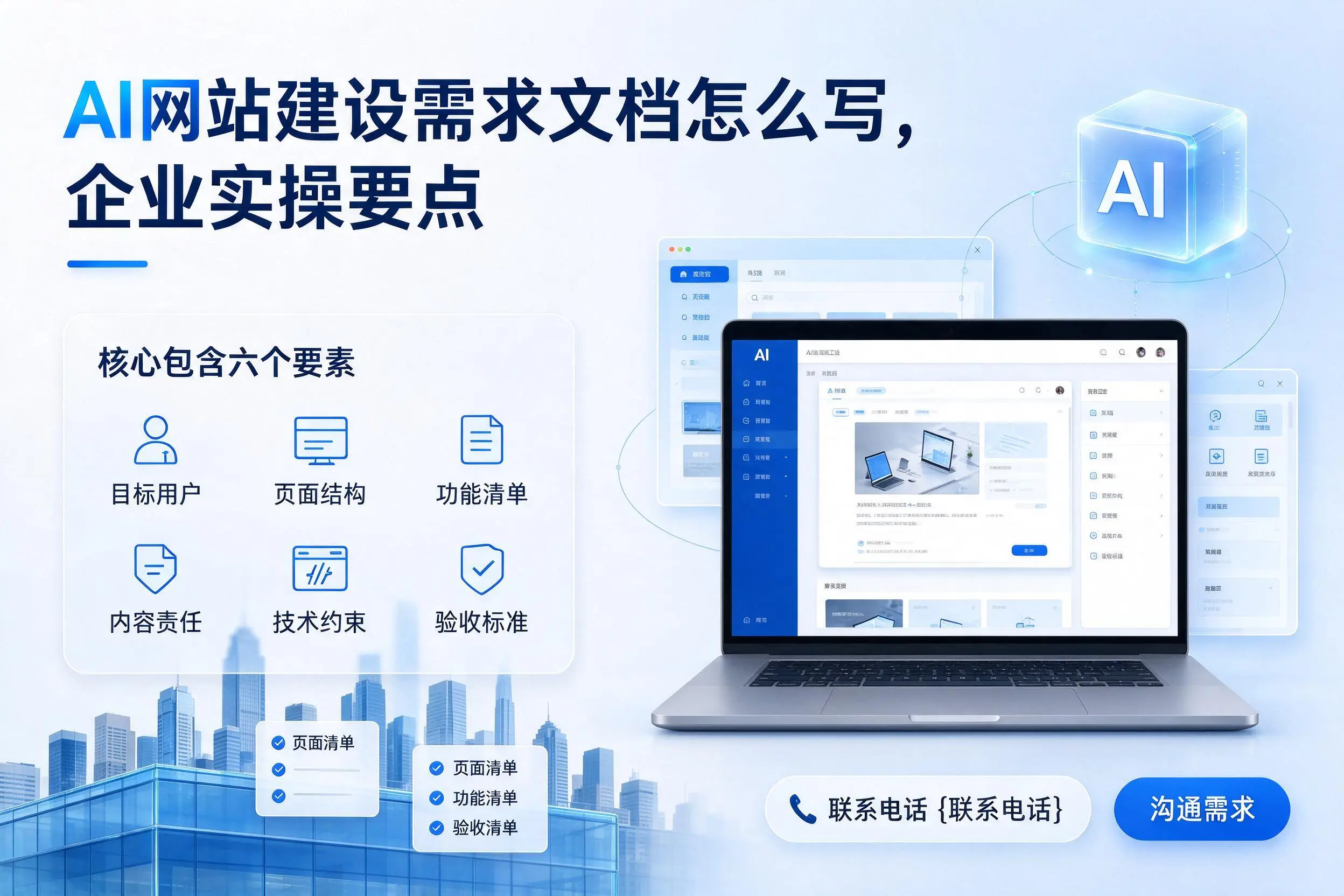 AI网站建设需求文档怎么写，怒江企业实操要点