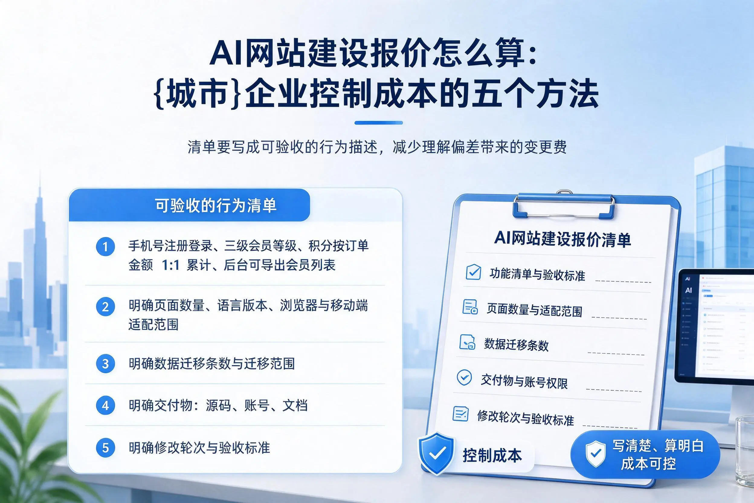 AI网站建设报价怎么算：怒江企业控制成本的五个方法